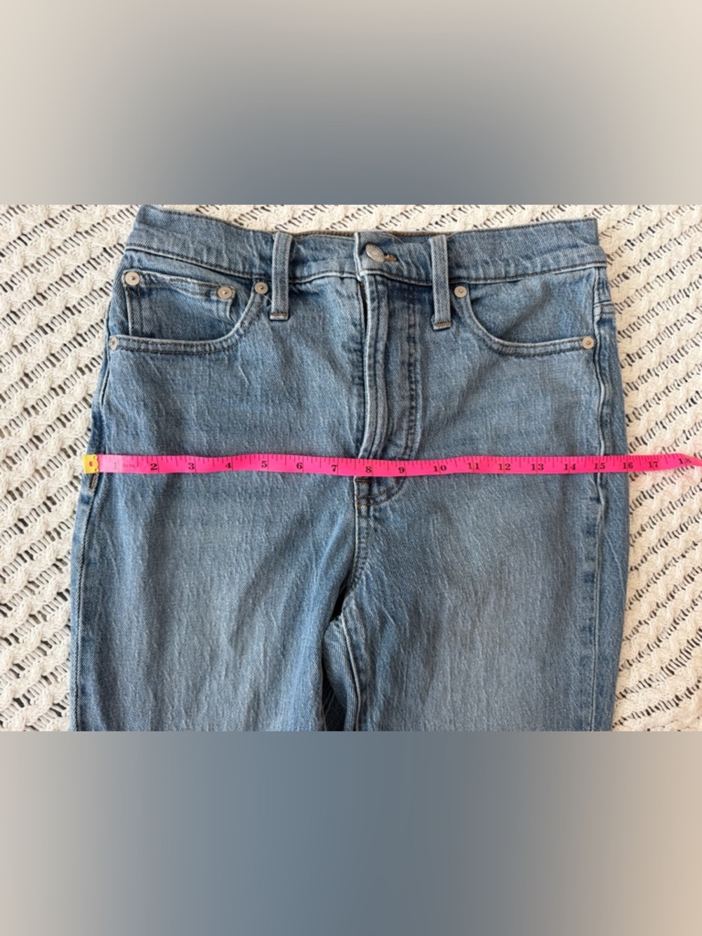 MADEWELL EUC The Perfect Vintage Classic High-Rise Denim Jeans Women’s Size 26 - Picture 13 of 14